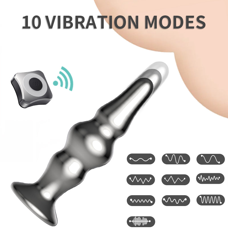 Remote Metal Vibrating Butt Plug Paddy