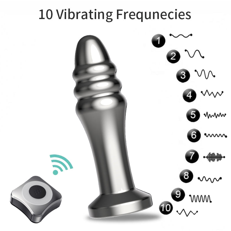 Remote Metal Vibrating Butt Plug Kent