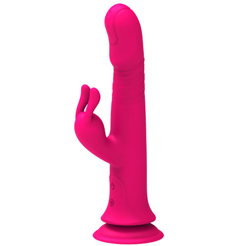 10 Thrusting &9 Vibration Rabbit Vibrator Dick Hot Pink