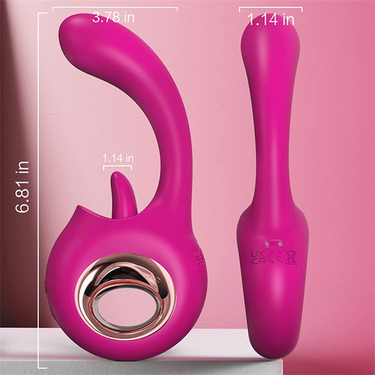 2 in 1 Clitoral Licking Tongue Vibrator