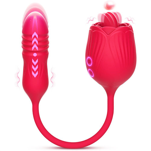 4IN1 Rose Sex Stimulator Vibrator Maria Red