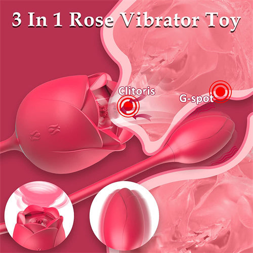 9  Licking & 9 Vibration Rose Toy Suzy