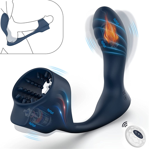 Remote Control Anal Toy Prostate Massager Vibrator with Penis Ring