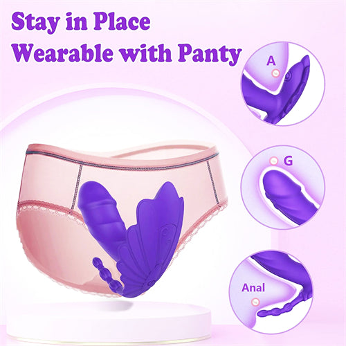 Butterfly Wearable Panty Vibrator Purple