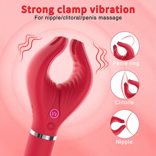 Clamp Clitoral Vibrator Rosabelle Red