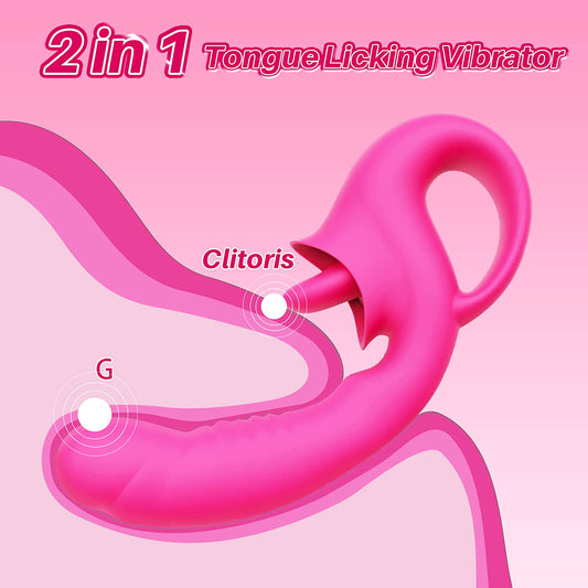 Clitoral Licking G Spot Vibrator Beli Hot Pink