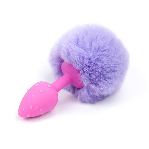 Rabbit Tail Butt Plug_ Light Purple&Pink