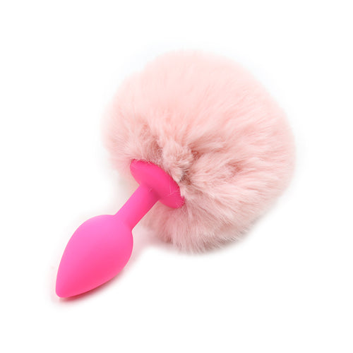 Rabbit Tail Butt Plug_ Pink