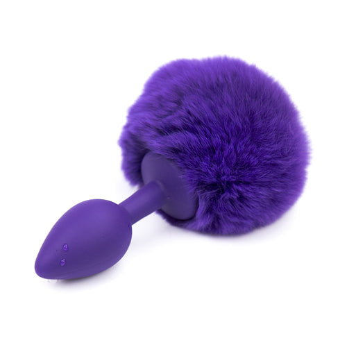 Rabbit Tail Butt Plug_ Purple&Purple