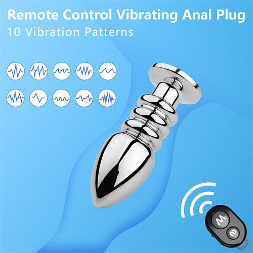 Remote Control Stainless Steel Anal Vibrator Crystal