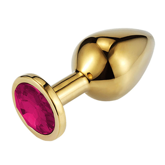 Jeweled Golden Butt Plug_Rosy Stone