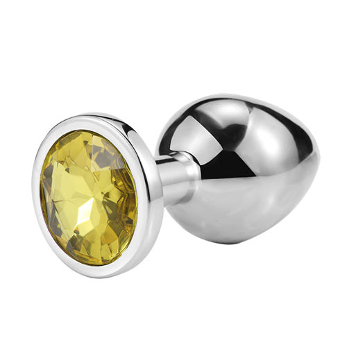 Jeweled Butt Plug_Yellow Stone